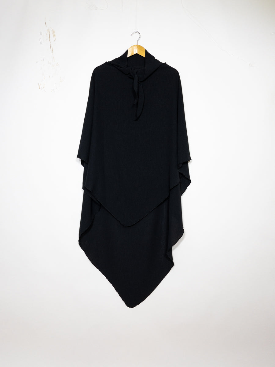 Khimar long en jazz ref: Ca2301jazz - Khimar long et ample en tissu jazz léger et fluide