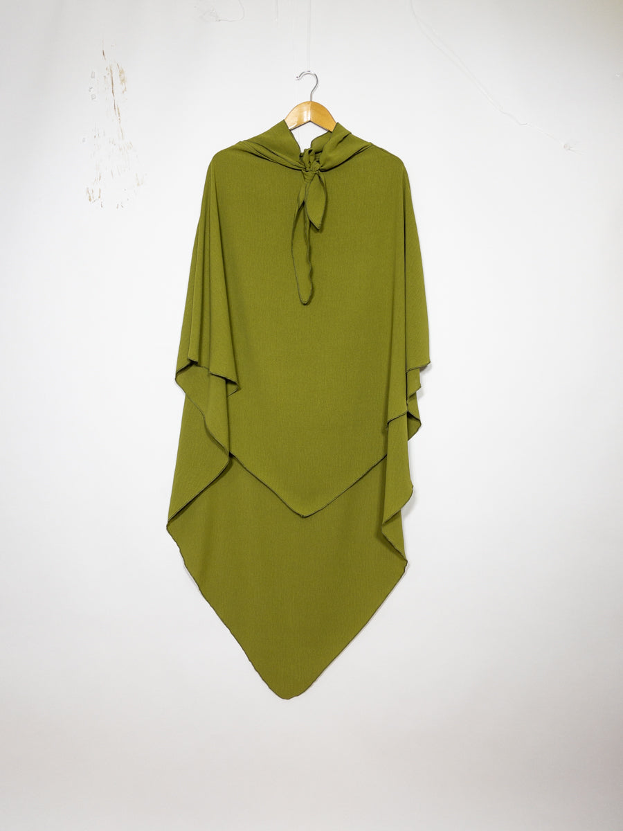 Khimar long en jazz ref: Ca2301jazz - Khimar long et ample en tissu jazz léger et fluide