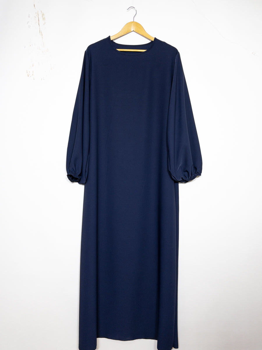 Robe Abaya en Soie de Médine - Modèle Ro2370pk - Manches ballon, fluide et confortable
