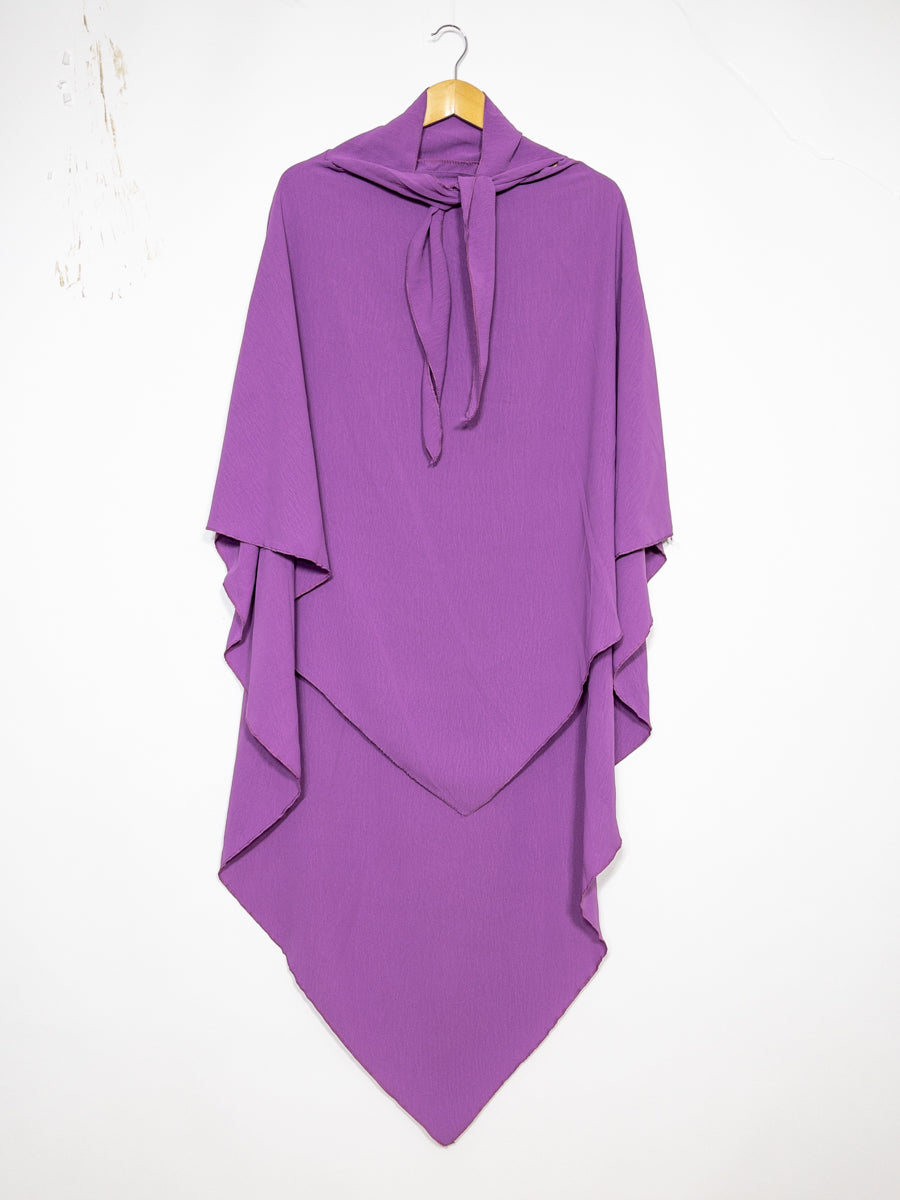 Khimar long en jazz ref: Ca2301jazz - Khimar long et ample en tissu jazz léger et fluide