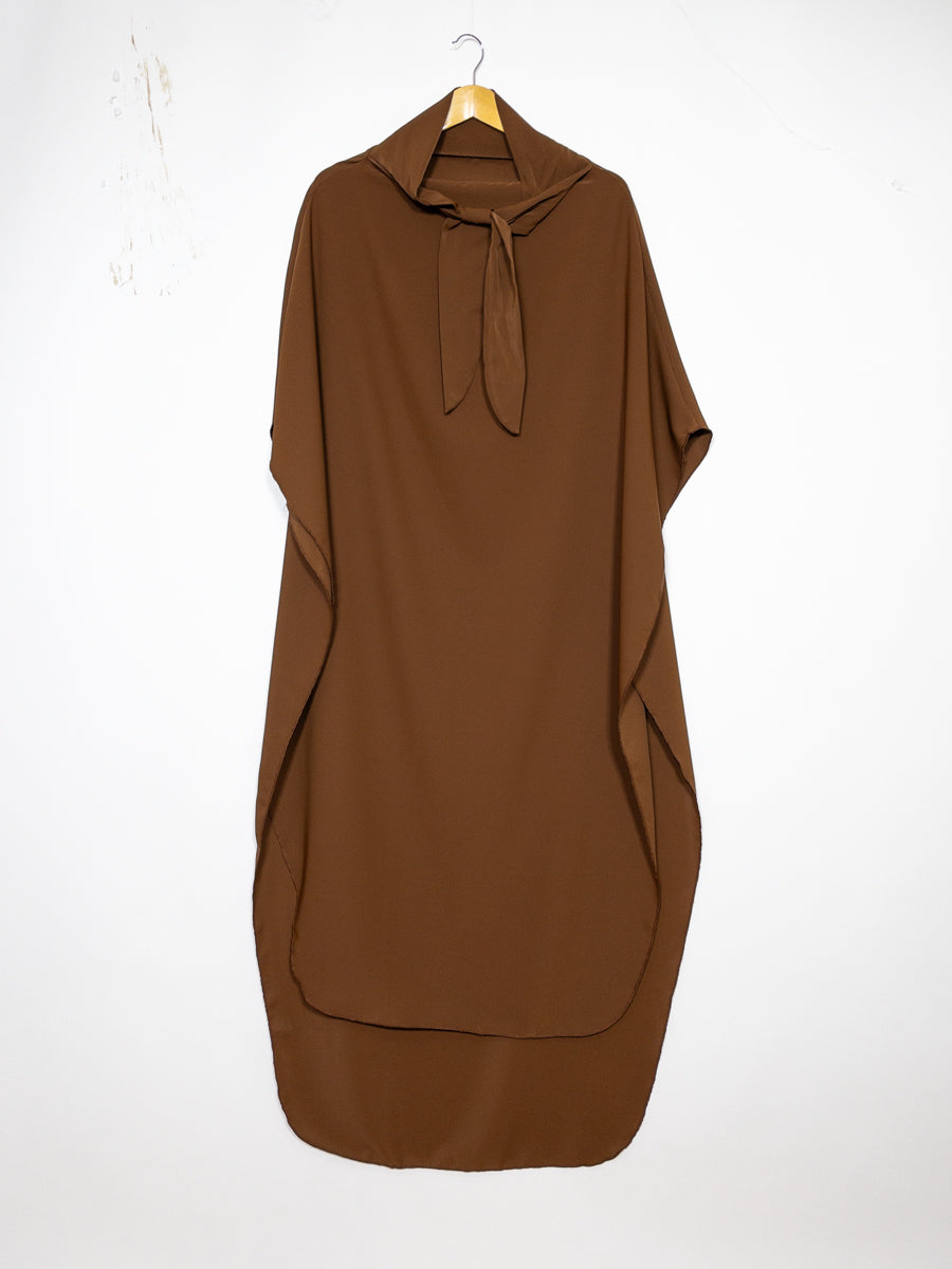 Khrimar soie de médine REF: 2371pk (stock limité) no restock - khimar longue en soie de Médine élégante et confortable