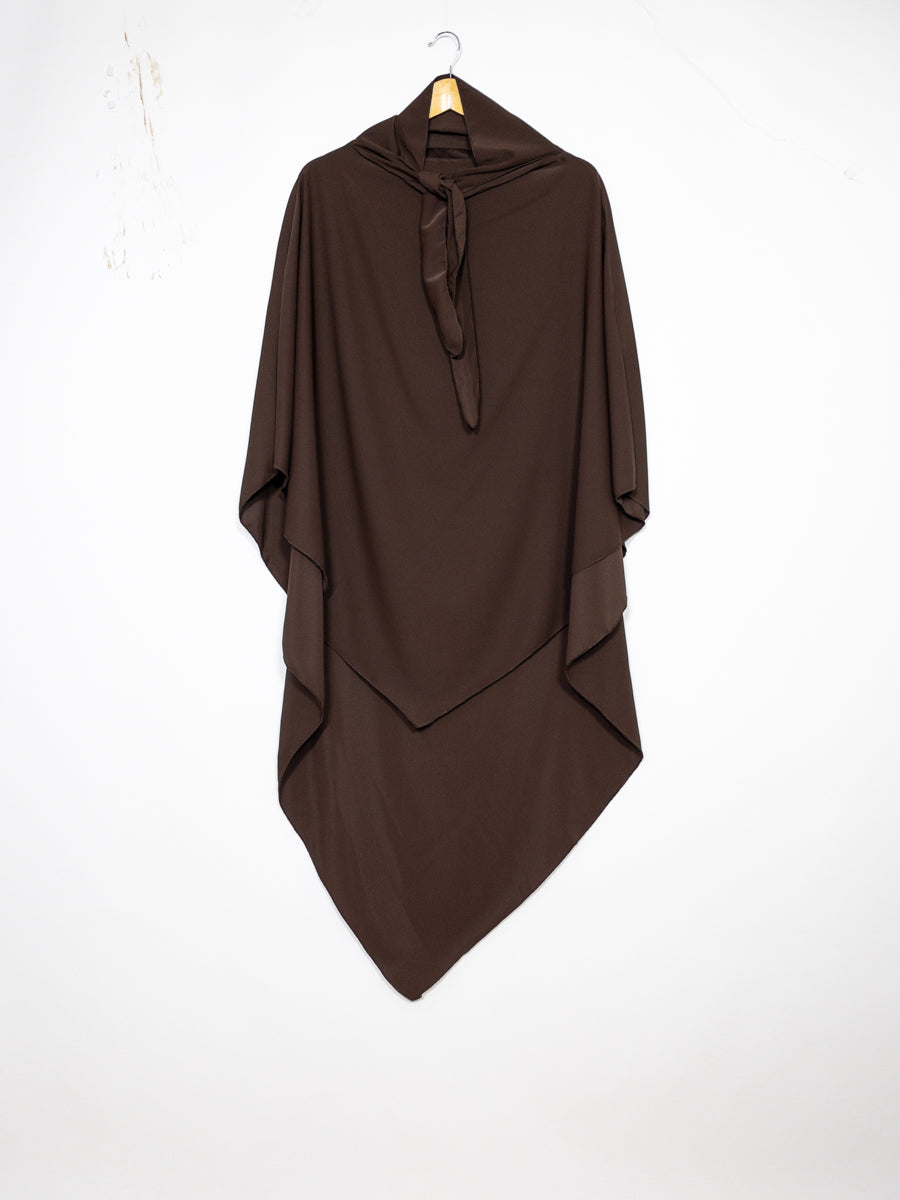 Khimar long ref: Ca2307pk - Khimar Long en Soie de Médine fluide et doux