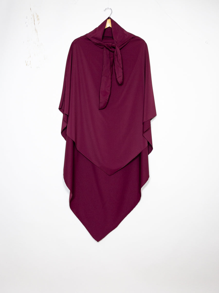 Khimar long ref: Ca2307pk - Khimar Long en Soie de Médine fluide et doux