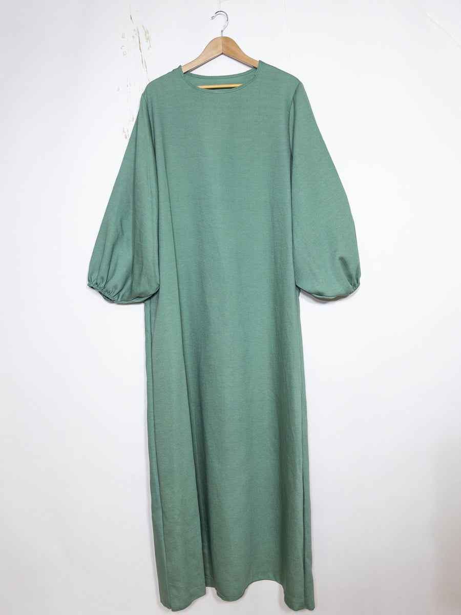 Robe Abaya en viscose - Modèle Ro2370vs - Manches ballon, fluide et confortable