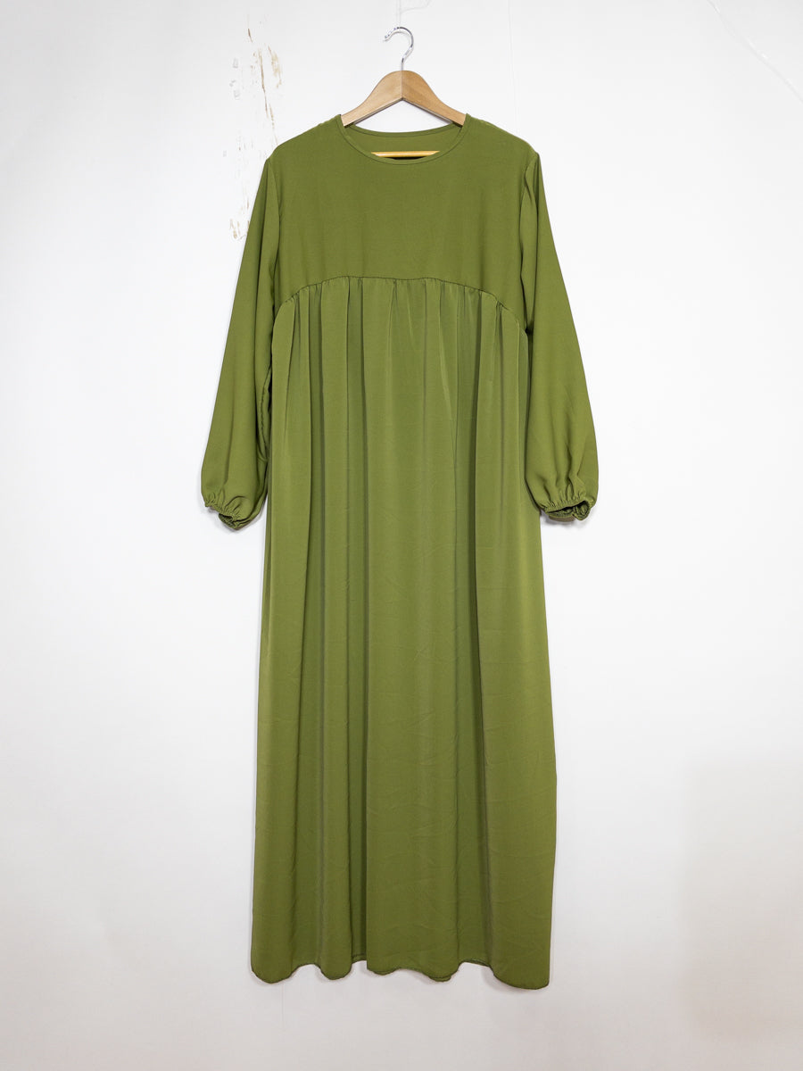 Abaya longue femme REF: RO2326PK - Abaya longue femme en soie de medine tissu fluide et doux , coupe ample et élégante