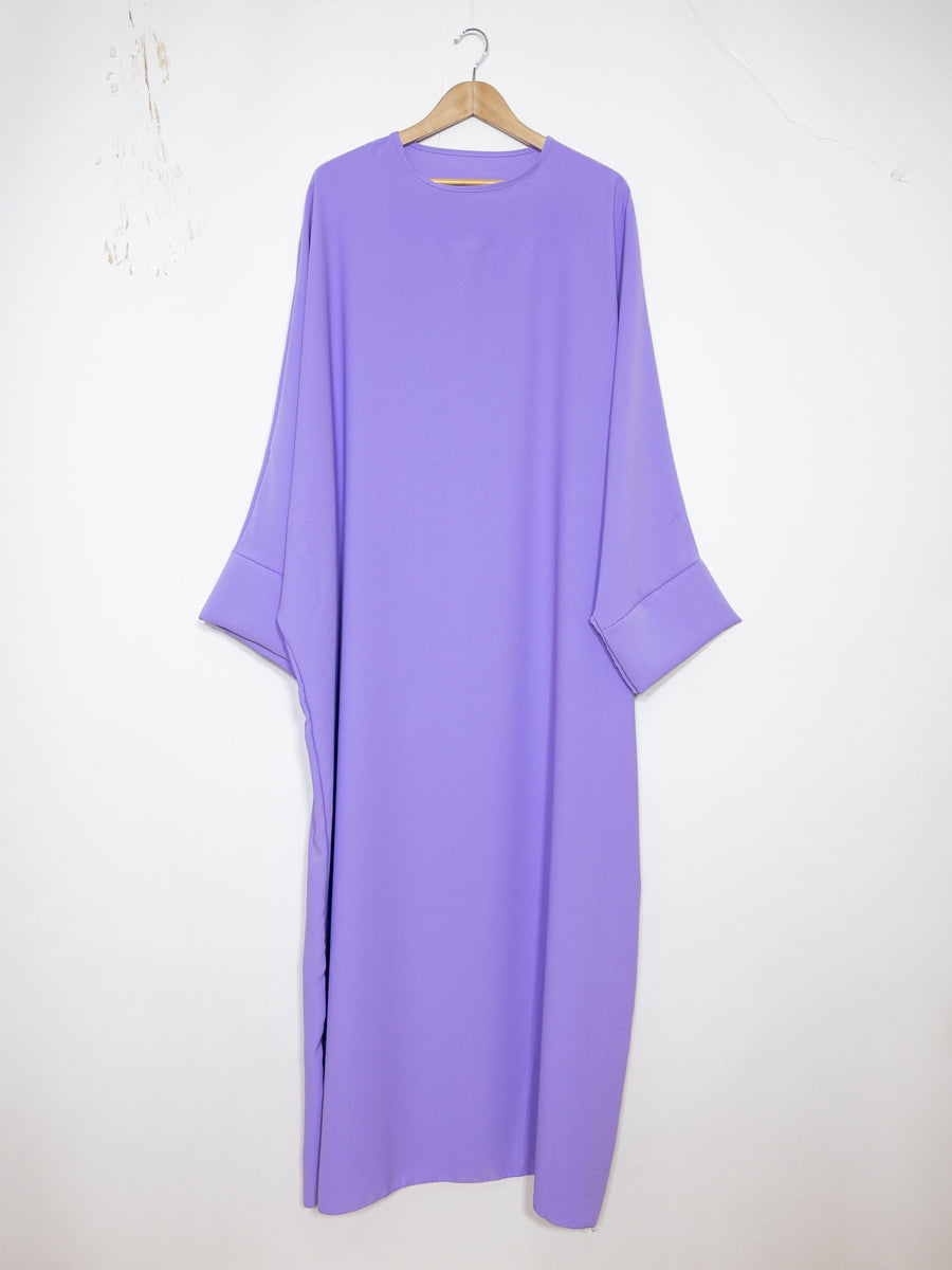 Abaya longue femme ref: ro2331pk - Abaya Longue en Soie de Médine à Manches Papillon fluide, douce et confortable