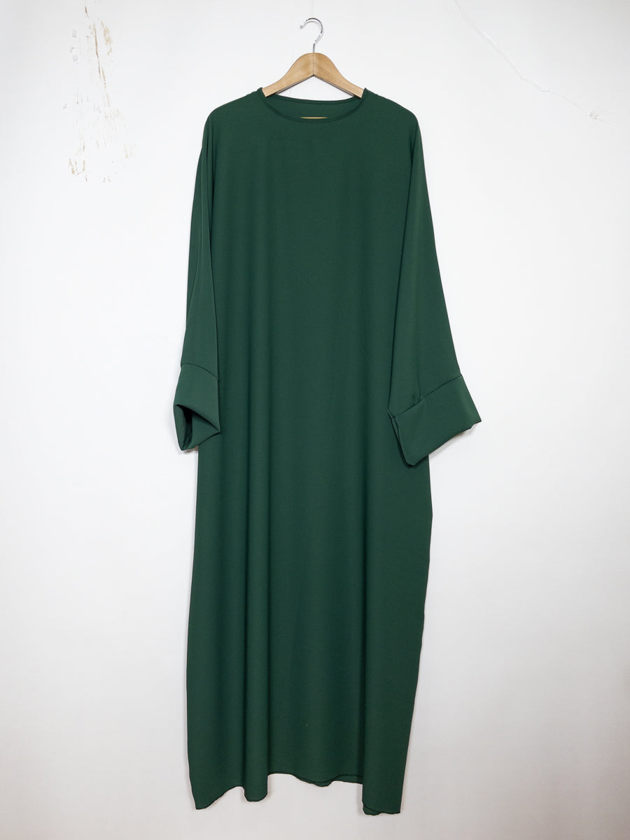 Abaya longue femme ref: ro2331pk - Abaya Longue en Soie de Médine à Manches Papillon fluide, douce et confortable