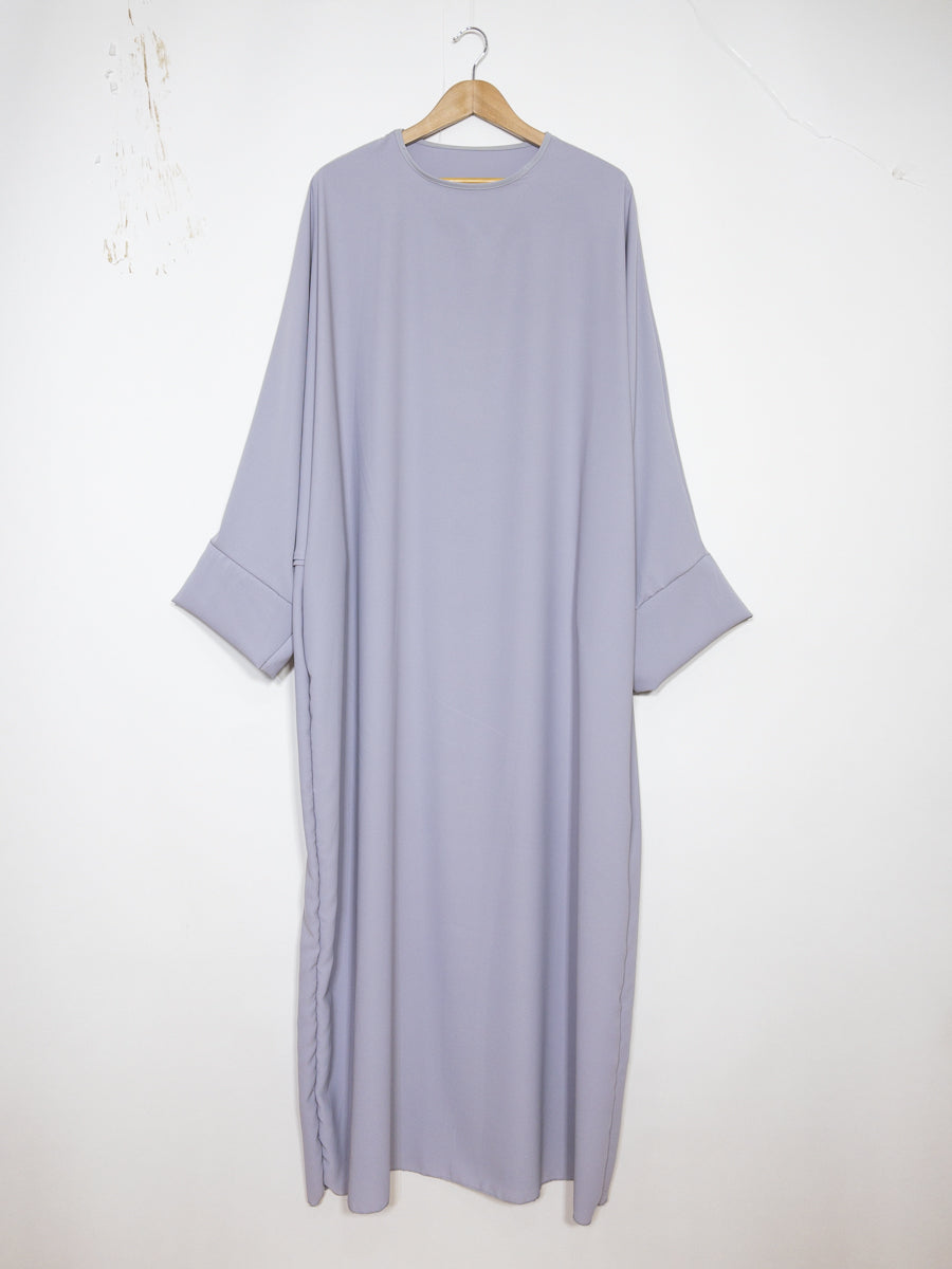 Abaya longue femme ref: ro2331pk - Abaya Longue en Soie de Médine à Manches Papillon fluide, douce et confortable