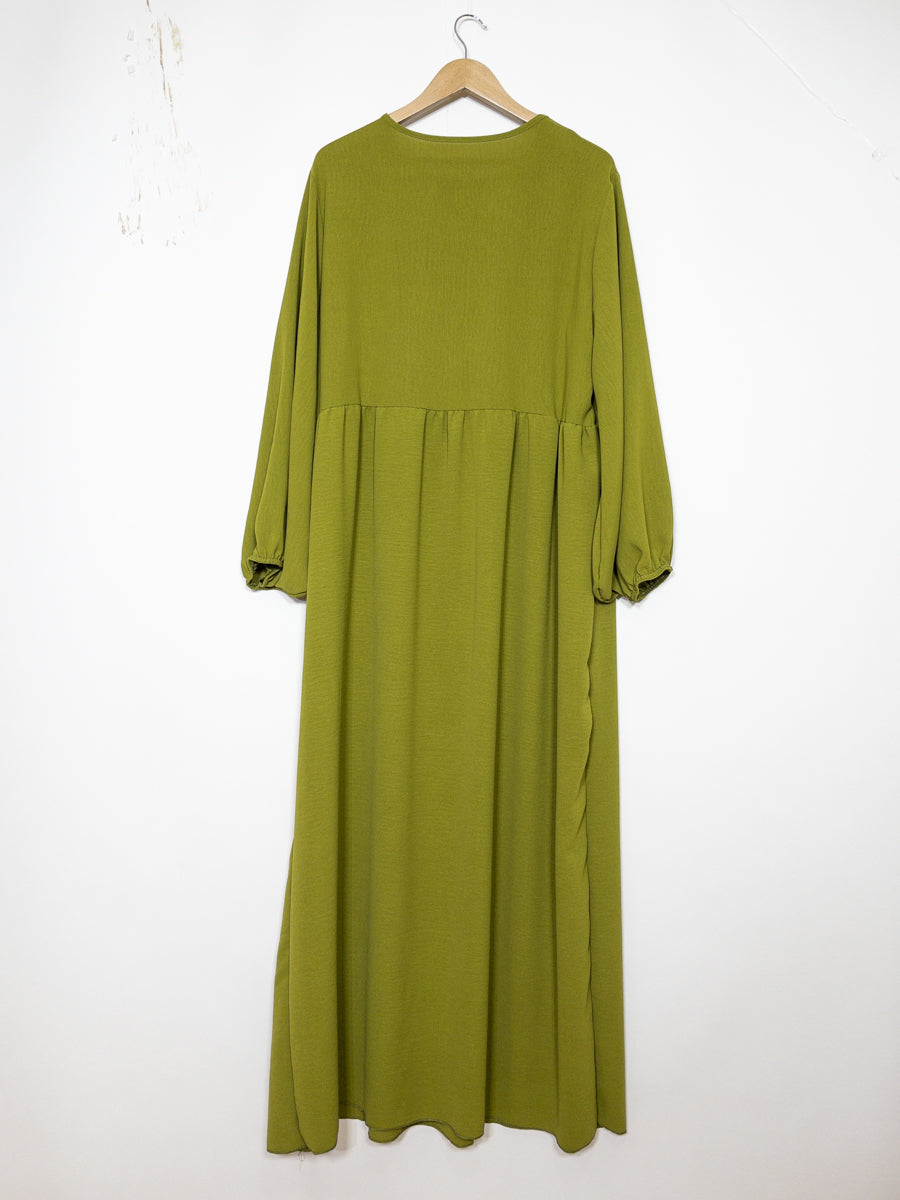 Abaya à manches ballon modèle Ro2379jazz -   Elégante, fluide et confortable