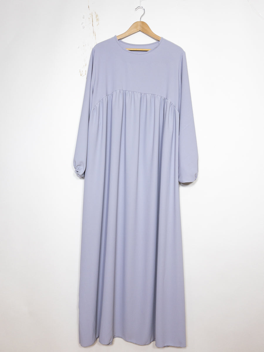 Abaya longue en soie de Médine REF: RO2379PK - légère, fluide et confortable