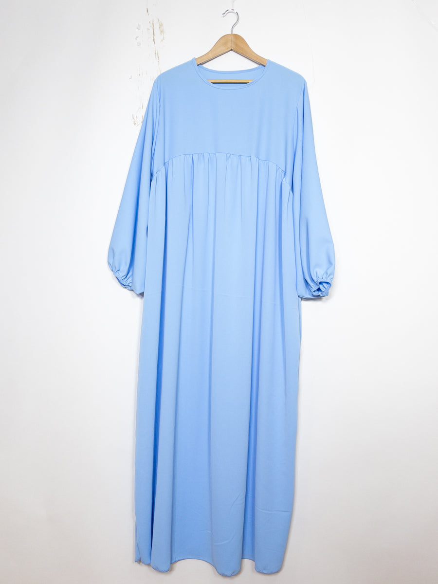 Abaya longue en soie de Médine REF: RO2379PK - légère, fluide et confortable
