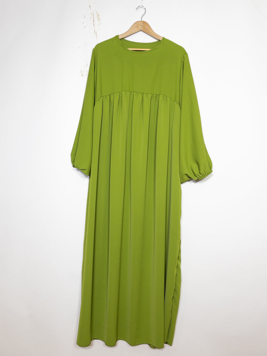 Abaya longue en soie de Médine REF: RO2379PK - légère, fluide et confortable