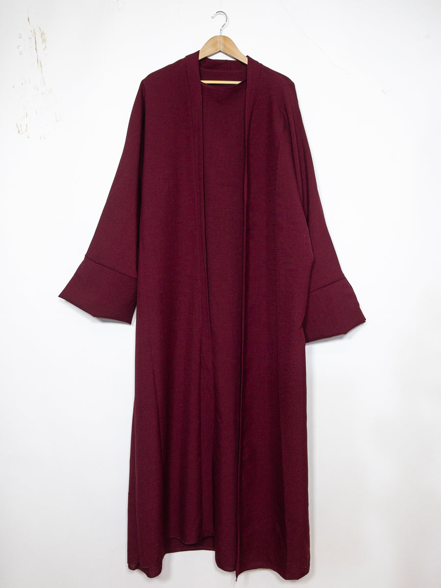 Abaya style kimono avec débardeur deux pièces Ro2380LIN - modèle style LIN confortable et chic