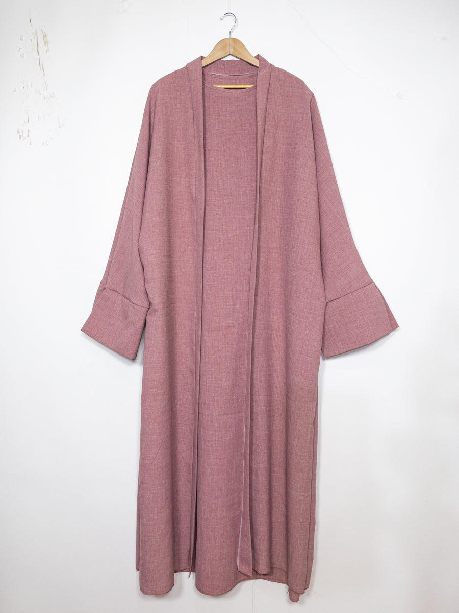 Abaya style kimono avec débardeur deux pièces Ro2380LIN - modèle style LIN confortable et chic