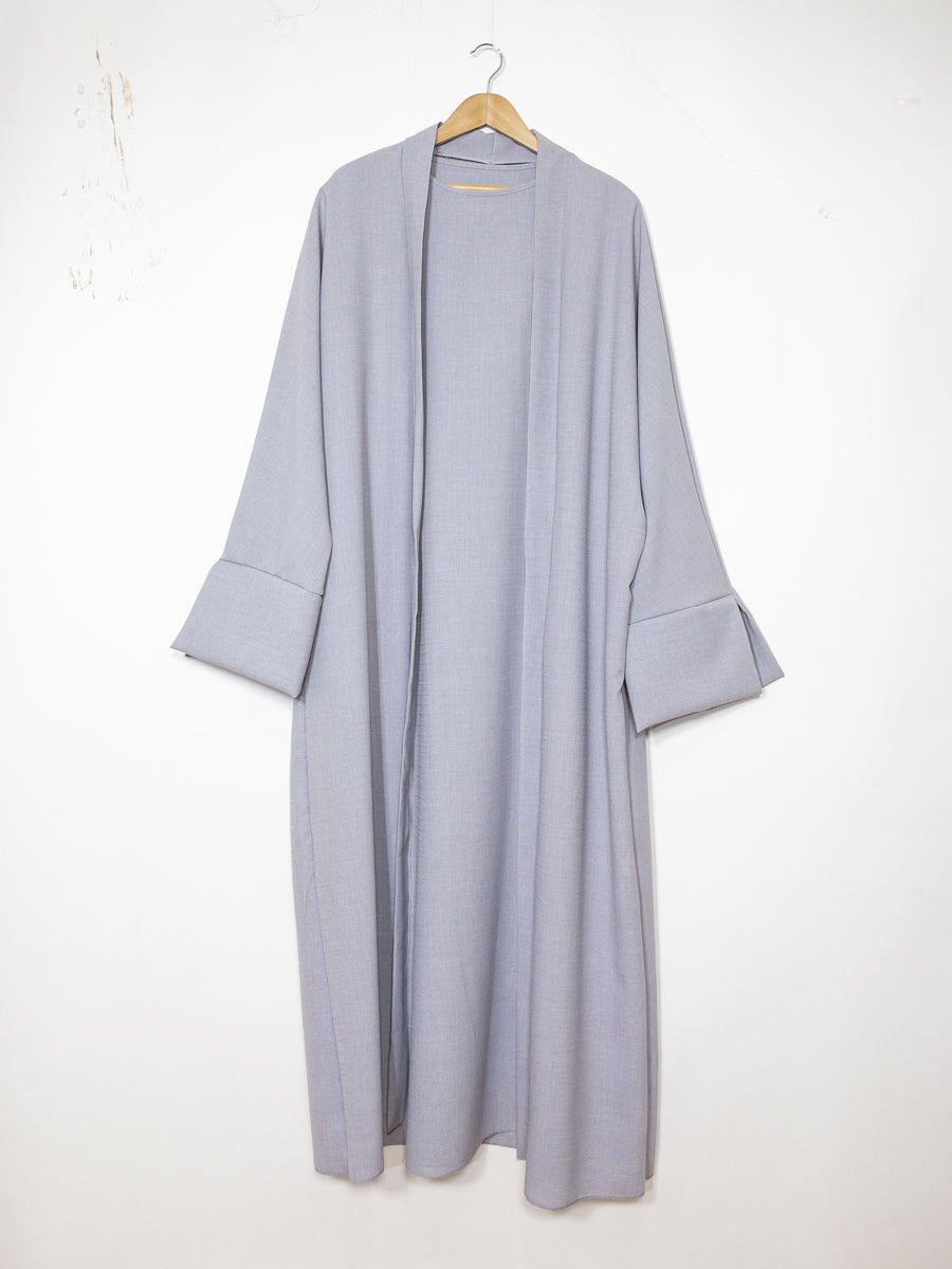 Abaya style kimono avec débardeur deux pièces Ro2380LIN - modèle style LIN confortable et chic