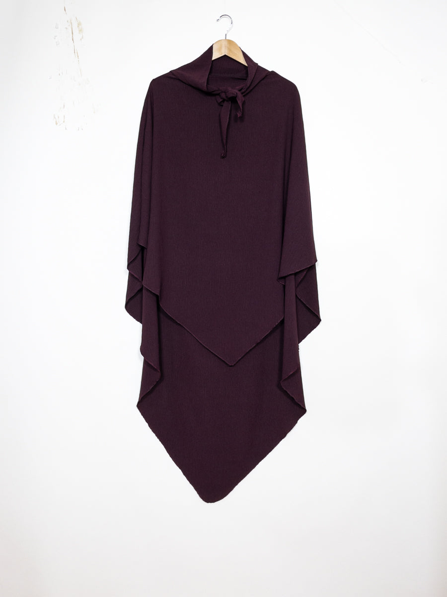 Khimar long en jazz ref: Ca2301jazz - Khimar long et ample en tissu jazz léger et fluide