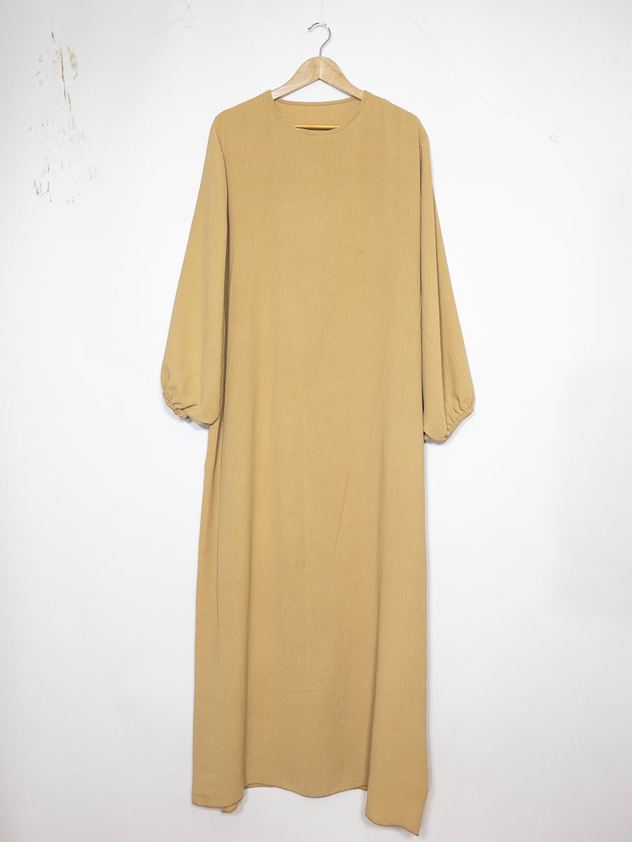 Robe Abaya en Jazz, Modèle RO2370JAZZ, manches ballon élégante, fluide et Confortable