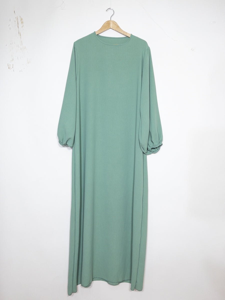 Robe Abaya en Jazz, Modèle RO2370JAZZ, manches ballon élégante, fluide et Confortable