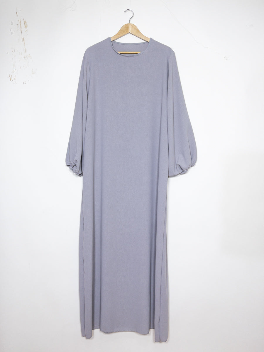 Robe Abaya en Jazz, Modèle RO2370JAZZ, manches ballon élégante, fluide et Confortable