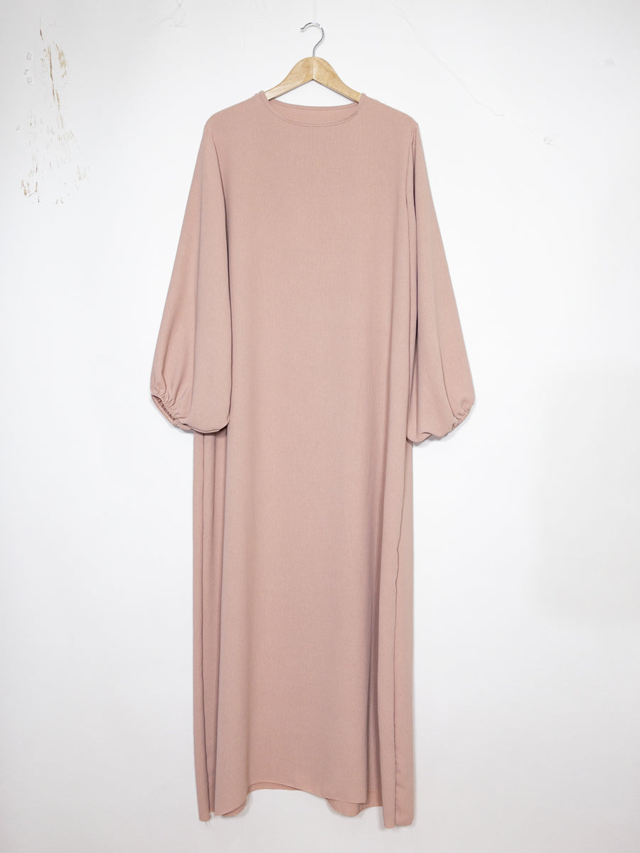 Robe Abaya en Jazz, Modèle RO2370JAZZ, manches ballon élégante, fluide et Confortable