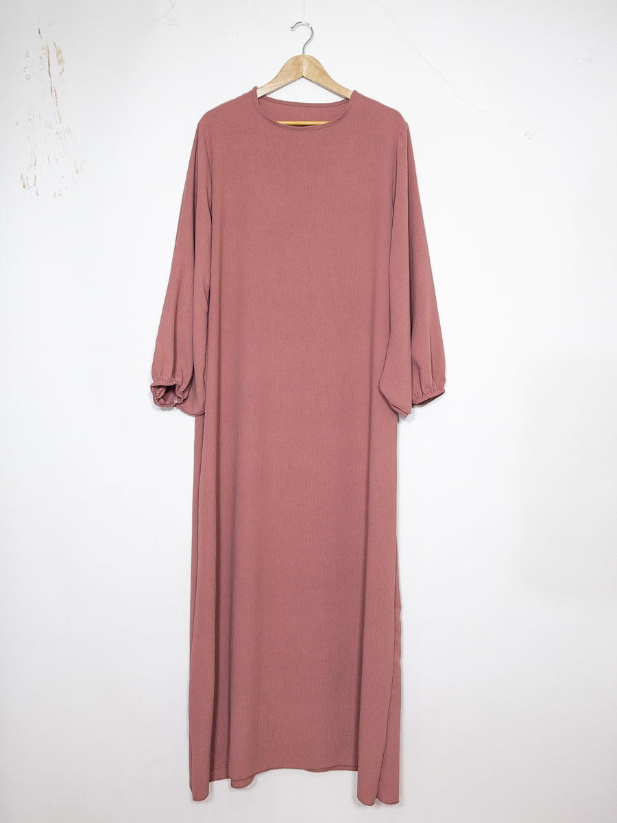 Robe Abaya en Jazz, Modèle RO2370JAZZ, manches ballon élégante, fluide et Confortable