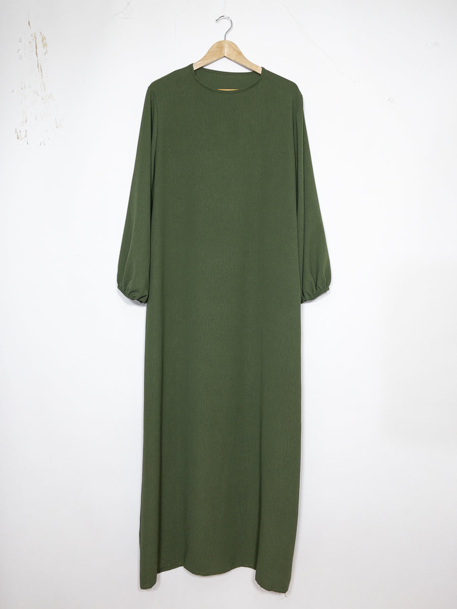 Robe abaya réf RoL2370jazz - Abaya longue en tissu jazz taille longue pour femme 185cm design fluide avec manches ballon