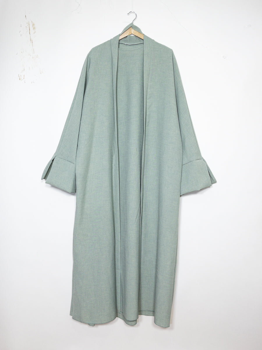 Abaya style kimono avec débardeur deux pièces Ro2380LIN - modèle style LIN confortable et chic