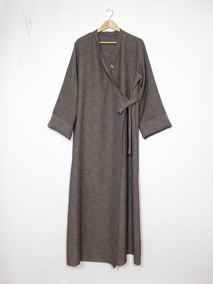 Abaya Longue 2383LIN - Large, Confortable et Élégante style Lin coupe fluide et large