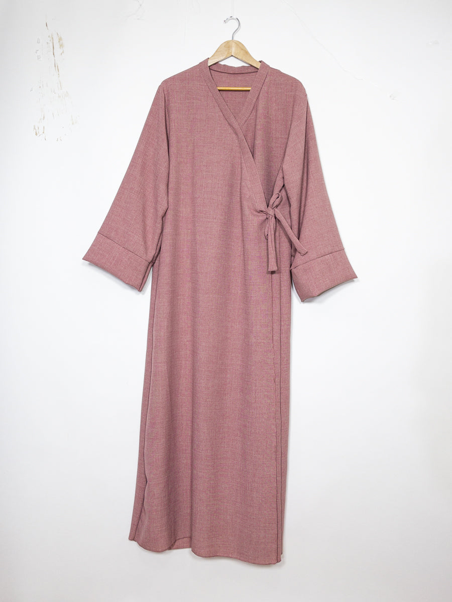 Abaya Longue 2383LIN - Large, Confortable et Élégante style Lin coupe fluide et large
