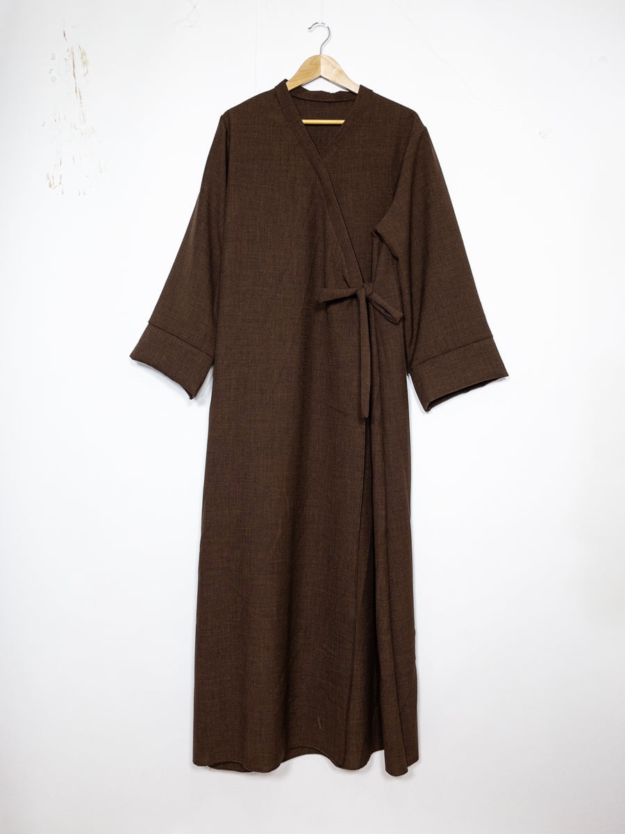 Robe abaya port feuille ref:L2383LIN pour femme 185cm