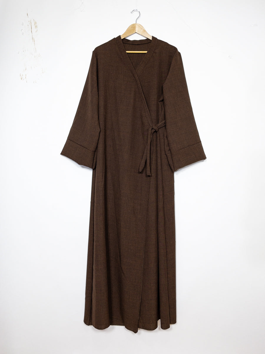 Abaya Longue 2383LIN - Large, Confortable et Élégante style Lin coupe fluide et large
