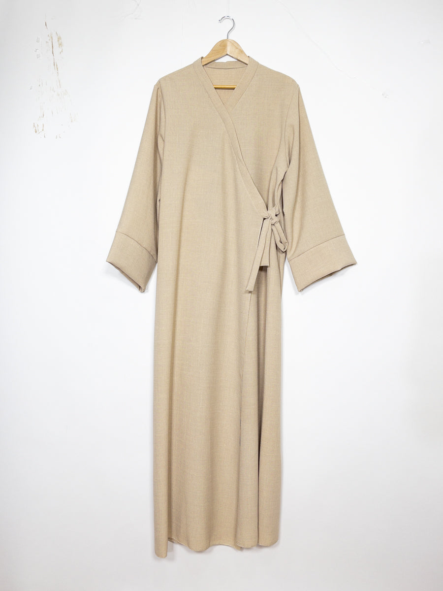 Abaya Longue 2383LIN - Large, Confortable et Élégante style Lin coupe fluide et large