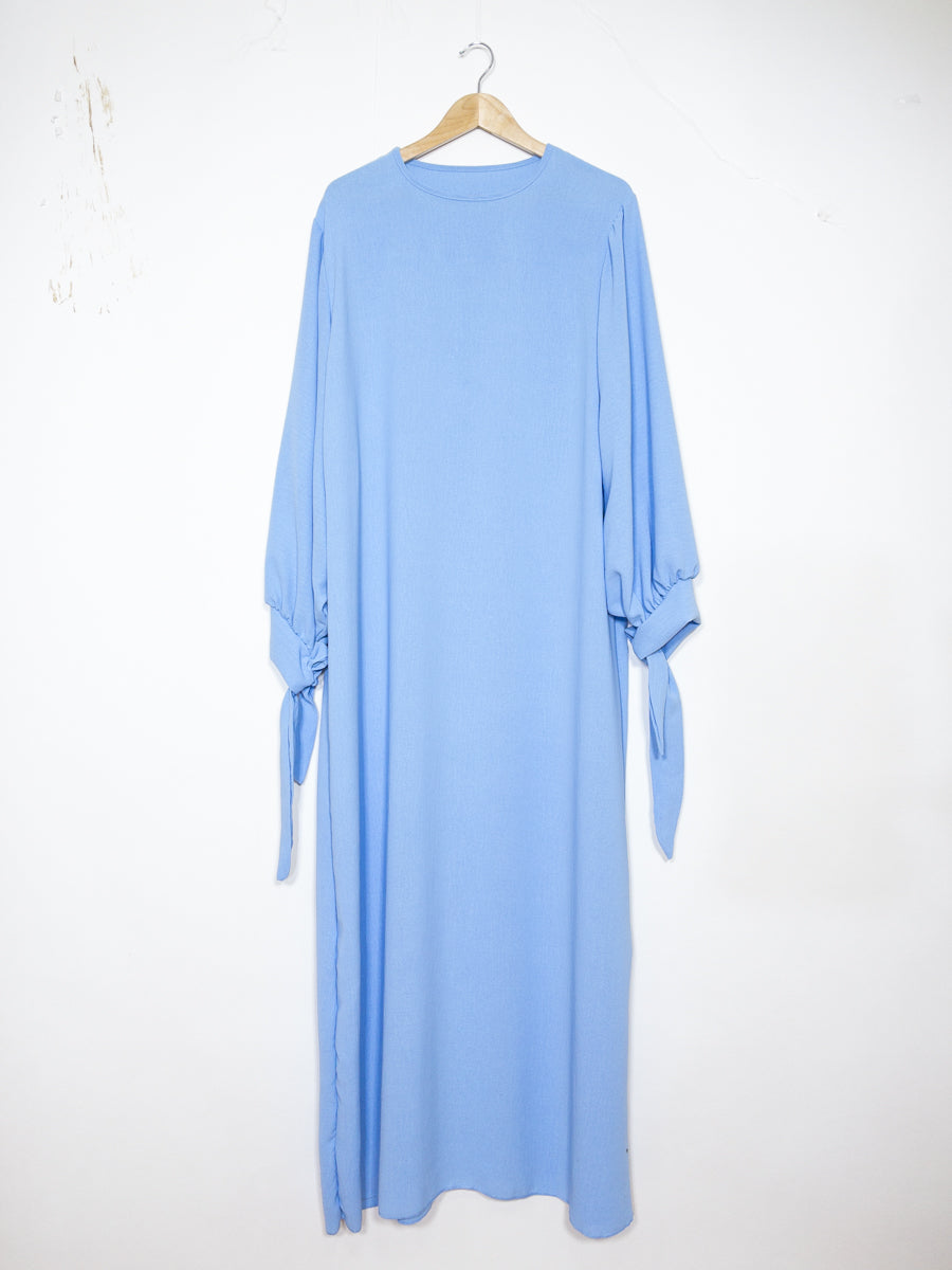 Abaya en Jazz REF: Ro2378jazz Abaya avec Manche Ballon et Noeud décoratif sur la Manche élégante et confortable