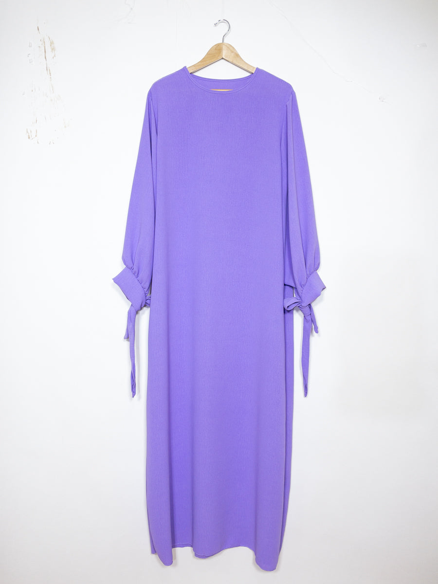 Abaya en Jazz REF: Ro2378jazz Abaya avec Manche Ballon et Noeud décoratif sur la Manche élégante et confortable