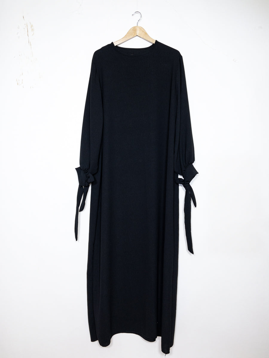 Abaya en Jazz REF: Ro2378jazz Abaya avec Manche Ballon et Noeud décoratif sur la Manche élégante et confortable
