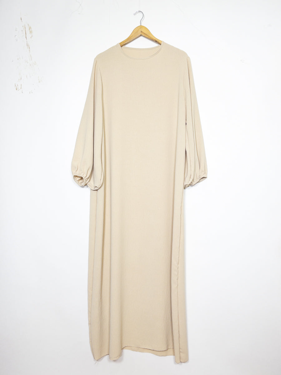 Robe Abaya en Jazz, Modèle RO2370JAZZ, manches ballon élégante, fluide et Confortable