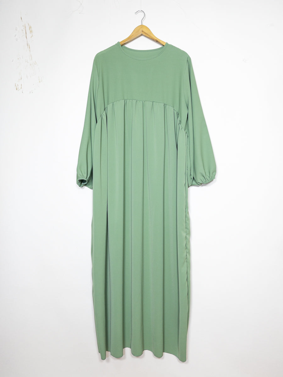 Abaya à manches ballon modèle Ro2379jazz -   Elégante, fluide et confortable