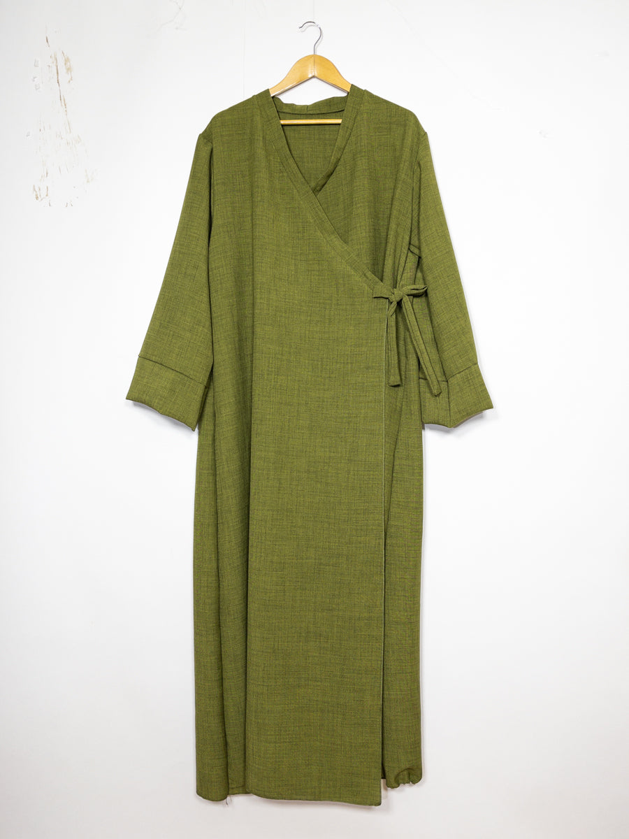Abaya Longue 2383LIN - Large, Confortable et Élégante style Lin coupe fluide et large