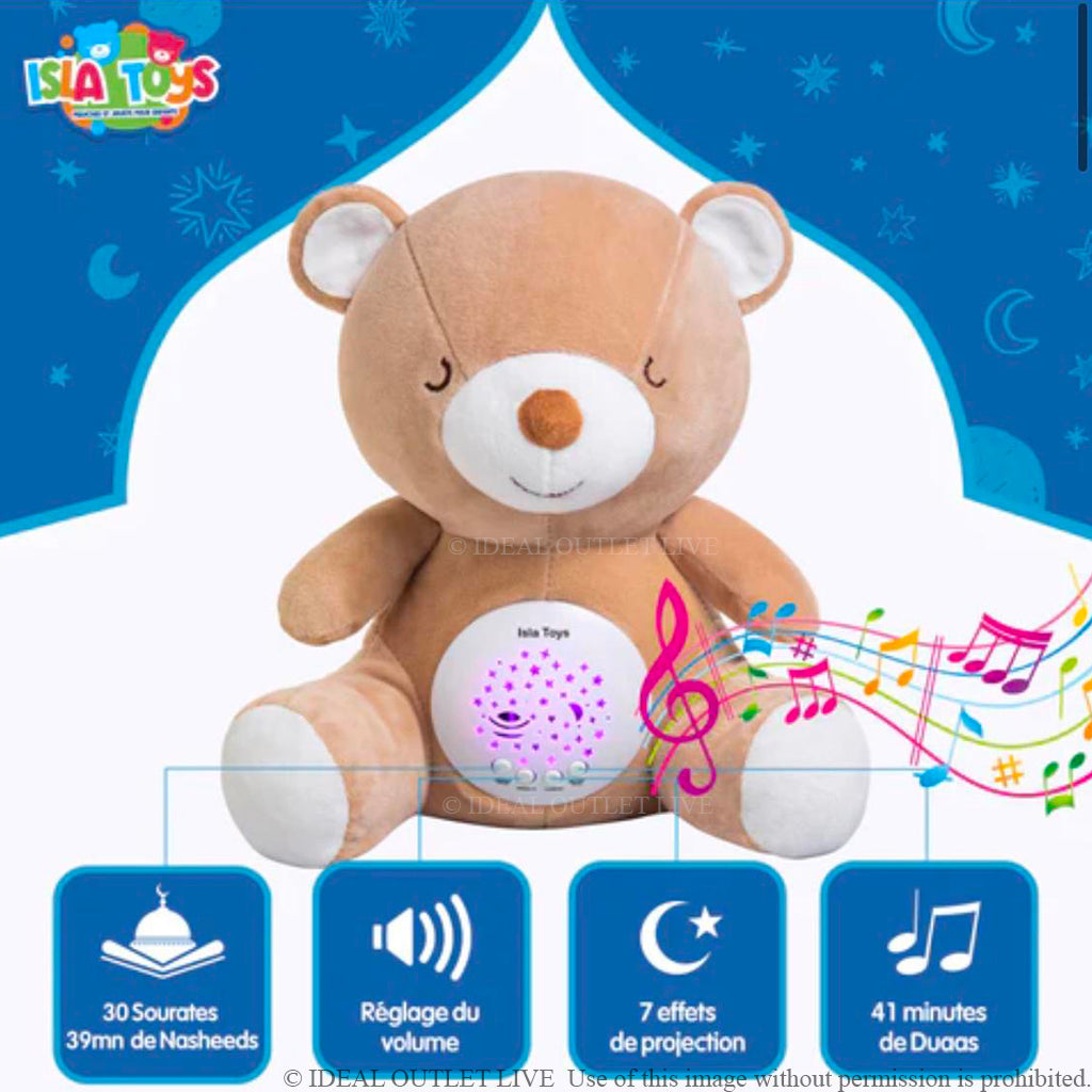 Sommeil Paisible Assuré Doudou Kabchi Islamique Peluche Veilleuse Coranique, Lumineuse, Jouet Éducatif, Isla TOYS, 24 cm