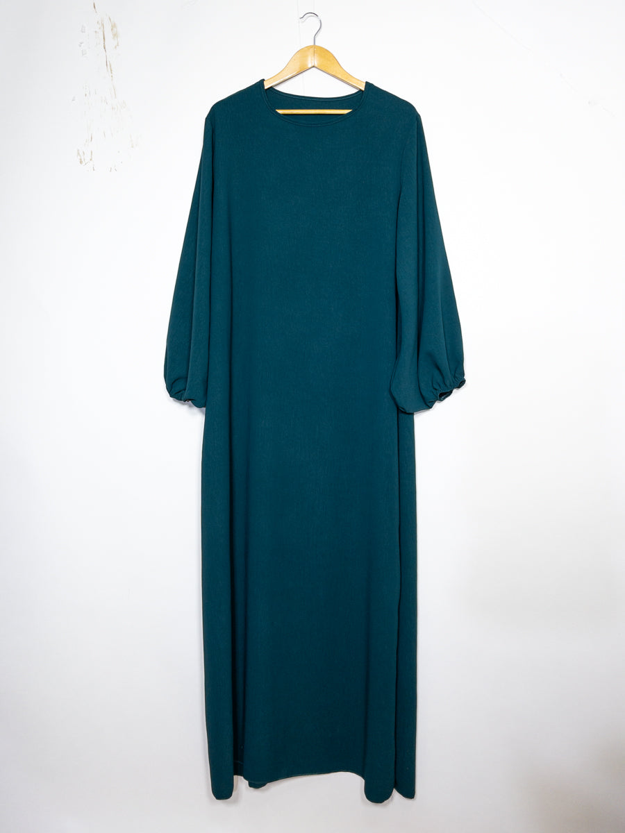 Robe Abaya en Jazz, Modèle RO2370JAZZ, manches ballon élégante, fluide et Confortable