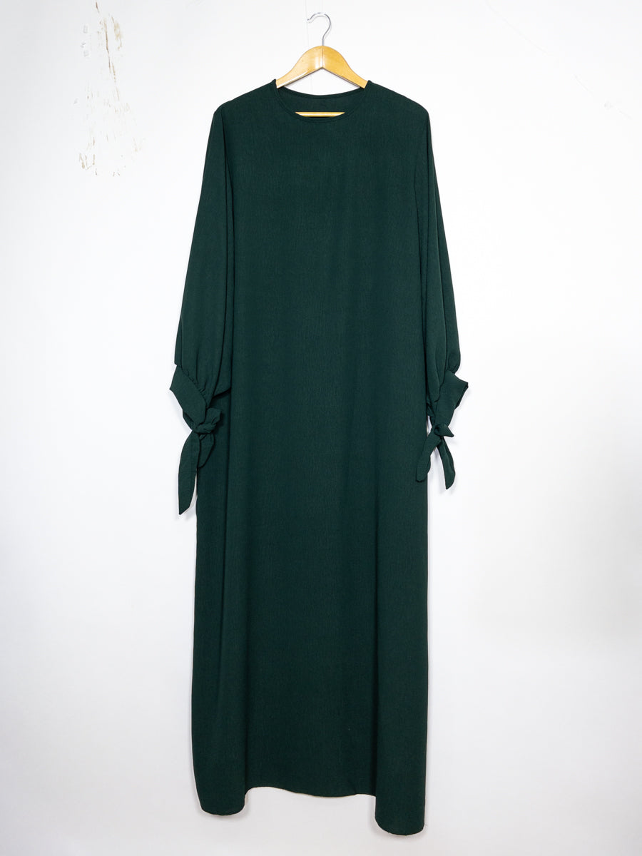 Abaya en Jazz REF: Ro2378jazz Abaya avec Manche Ballon et Noeud décoratif sur la Manche élégante et confortable