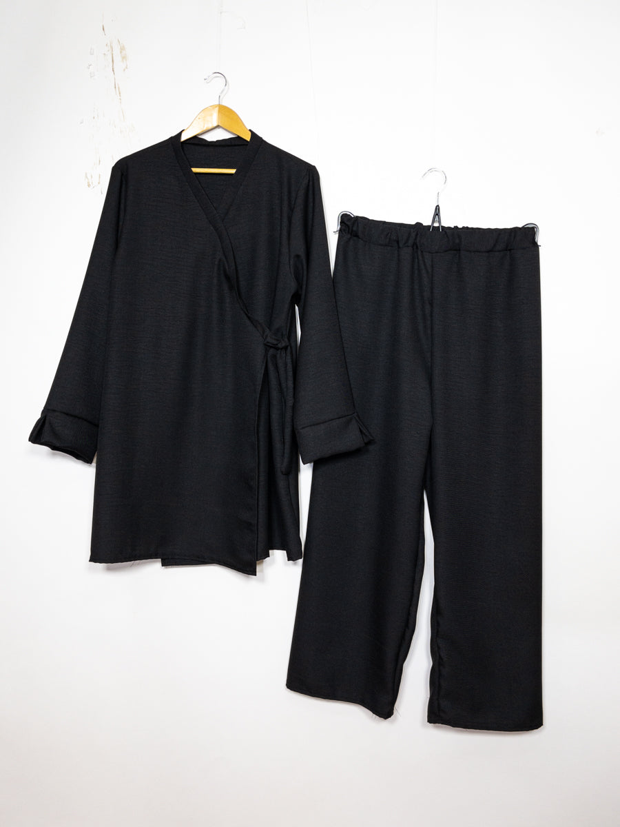 Ensemble REF: 2386XLM-PAN - Ensemble haut croisé style Kimono fluide et confortable