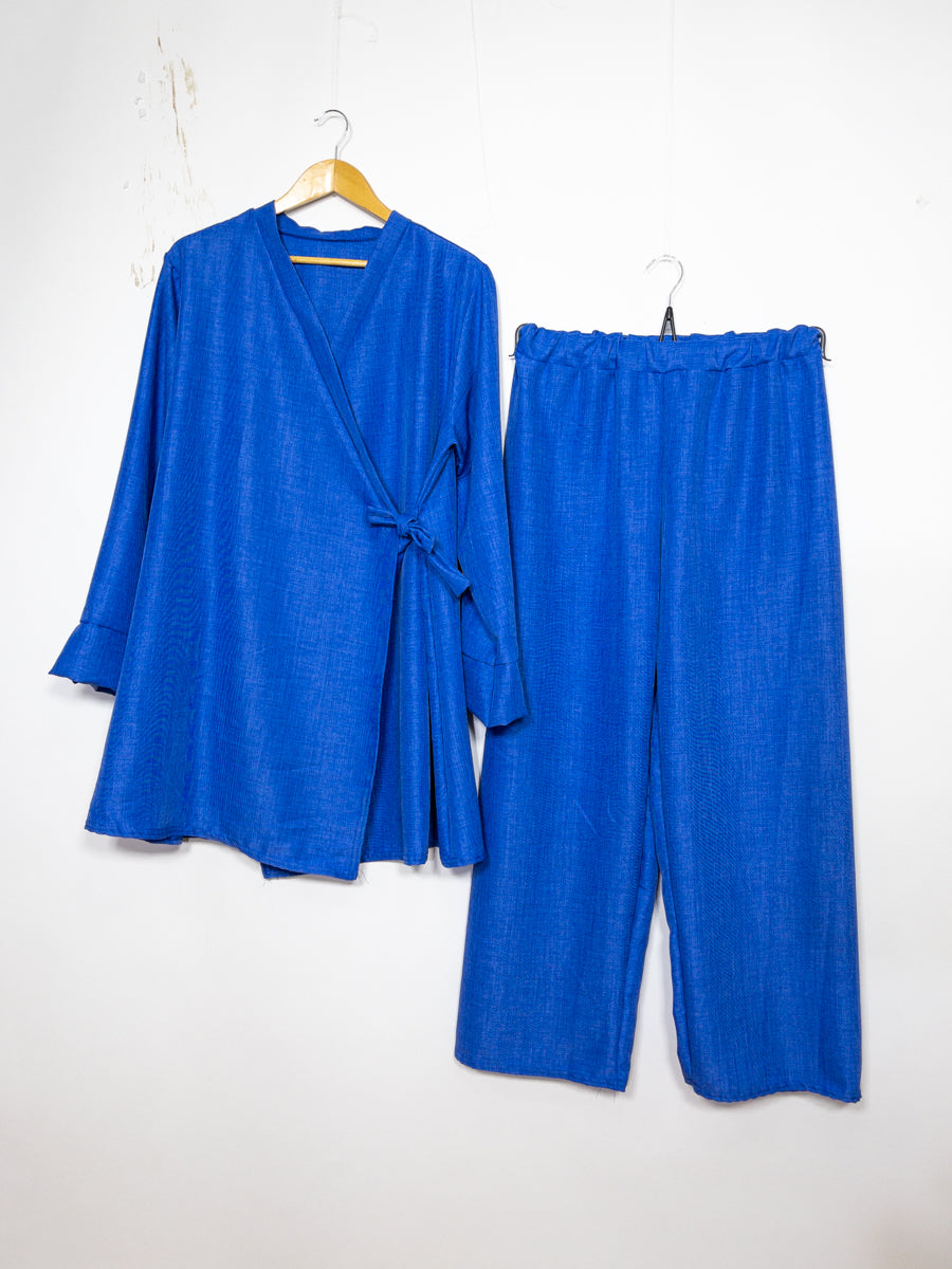 Ensemble REF: 2386XLM-PAN - Ensemble haut croisé style Kimono fluide et confortable