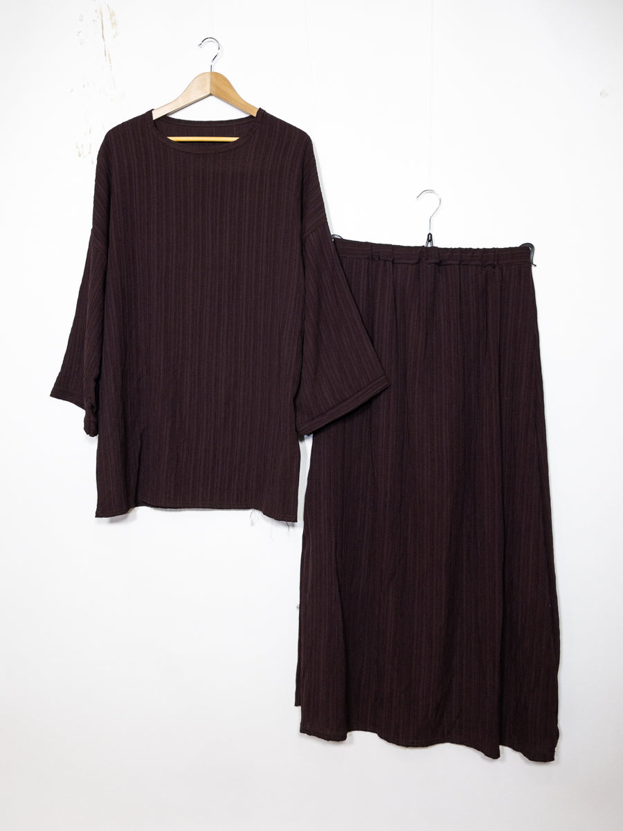 Abaya ensemble ref: EN2335 FF-85JU - Ensemble Abaya Tunique et Jupe évasée élégante