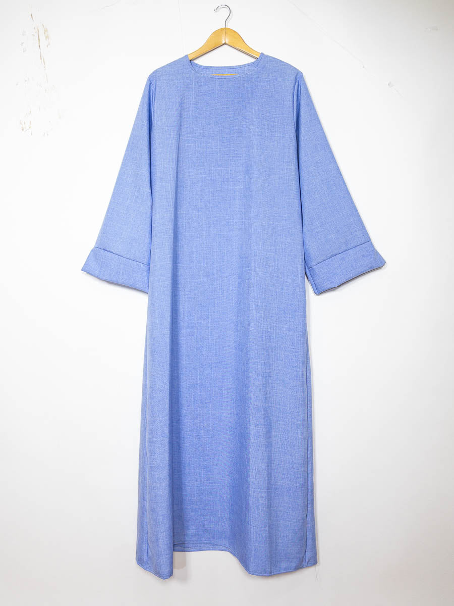 Robe abaya ref: Ro2388flam - Abaya Longue à Manches Larges élégante et fluide