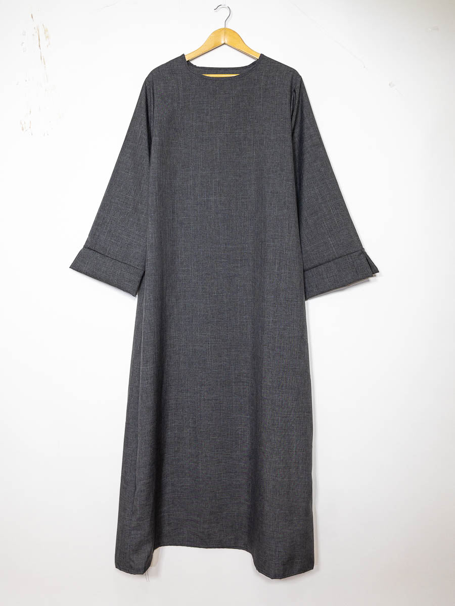 Robe abaya ref: Ro2388flam - Abaya Longue à Manches Larges élégante et fluide