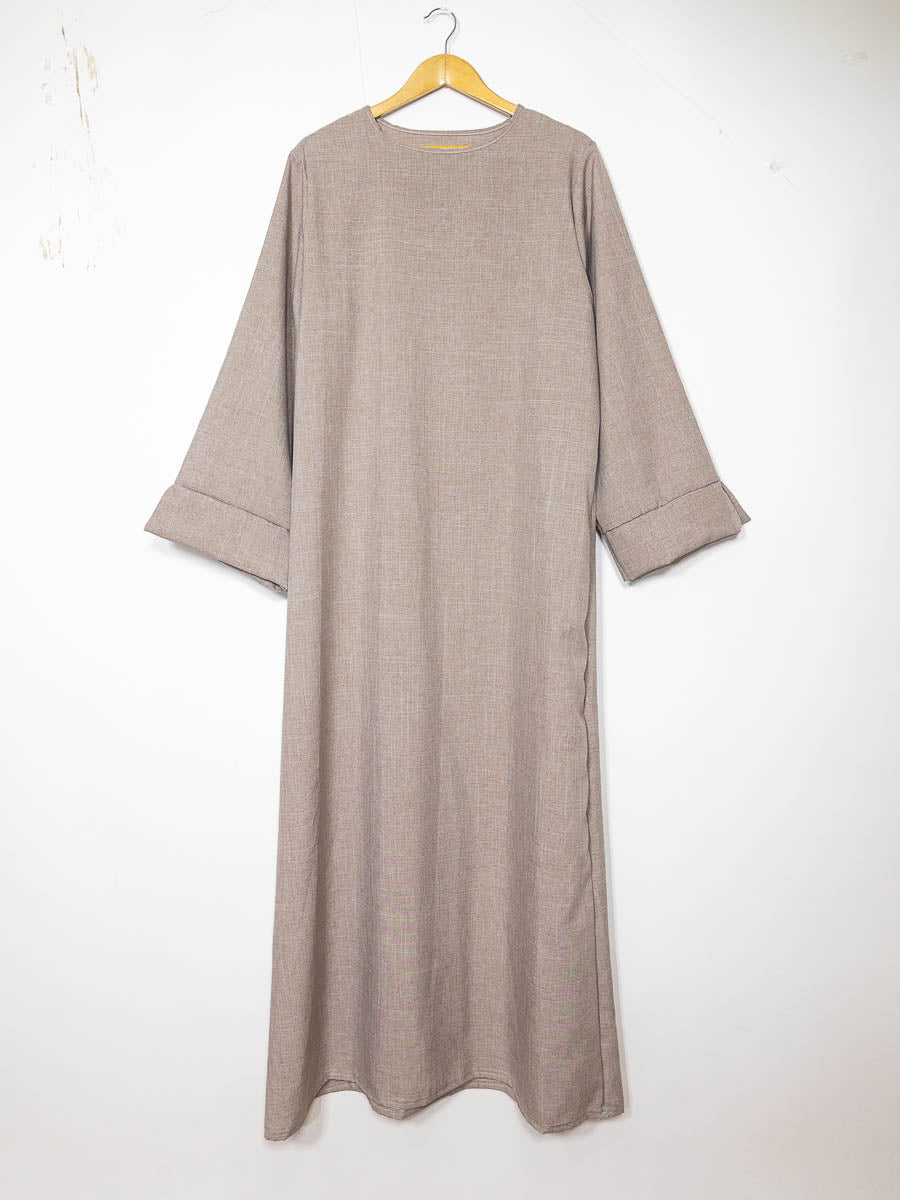 Robe abaya ref: Ro2388flam - Abaya Longue à Manches Larges élégante et fluide