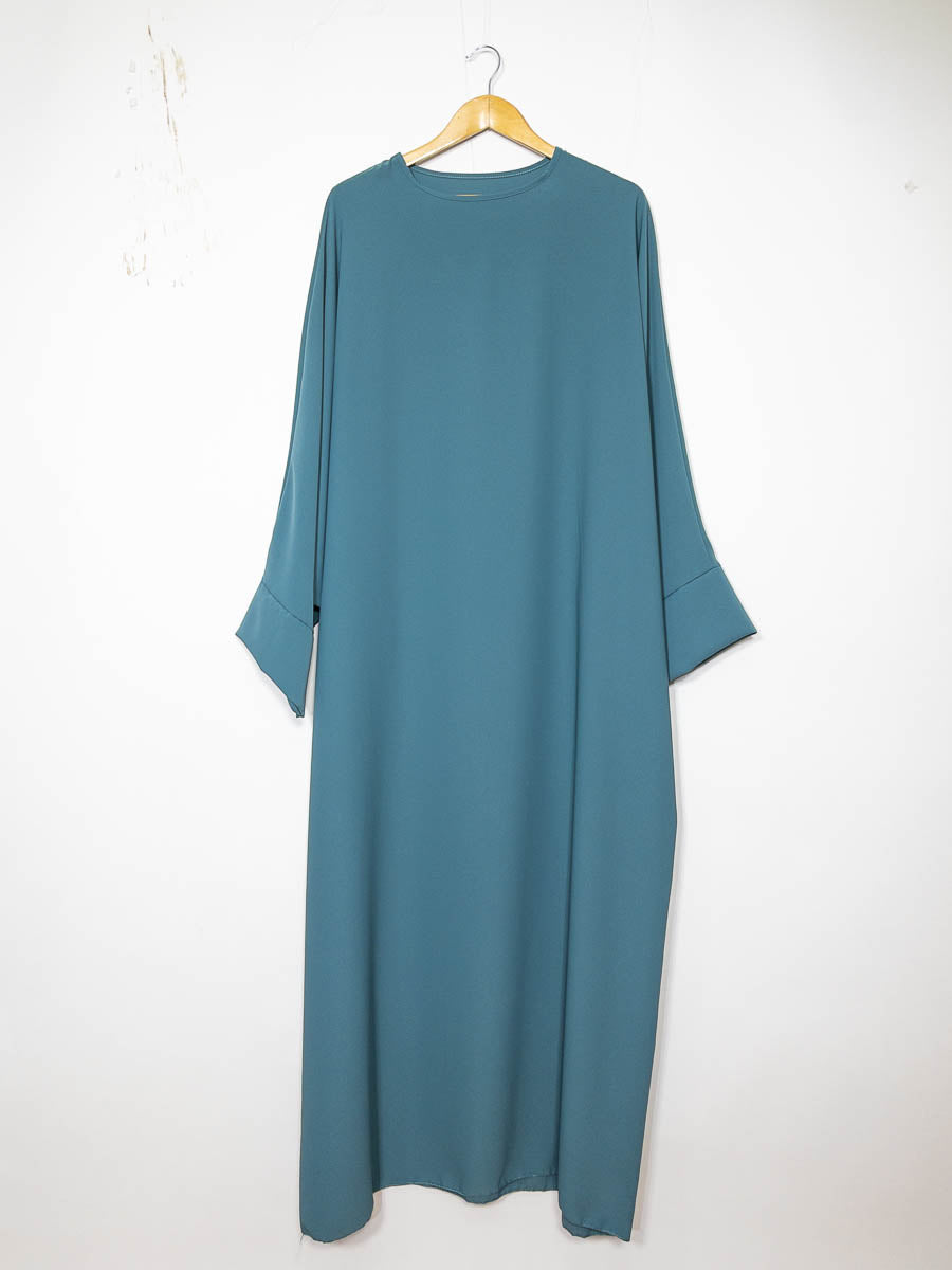Abaya longue femme ref: ro2331pk - Abaya Longue en Soie de Médine à Manches Papillon fluide, douce et confortable