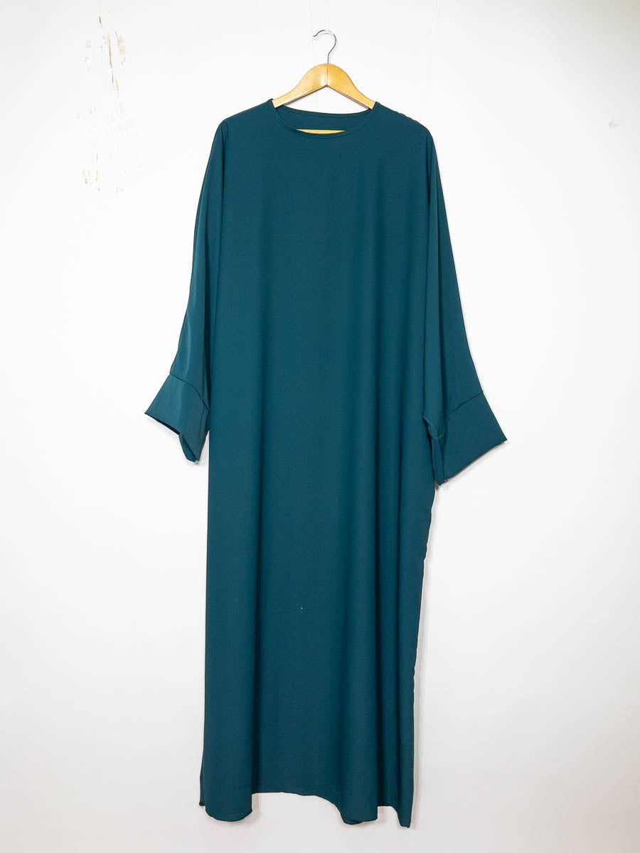 Abaya longue femme ref: ro2331pk - Abaya Longue en Soie de Médine à Manches Papillon fluide, douce et confortable