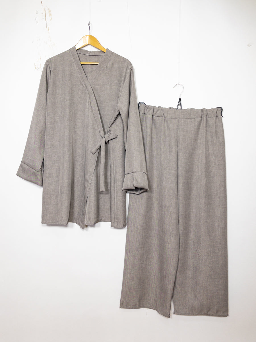 Ensemble REF: 2386XLM-PAN - Ensemble haut croisé style Kimono fluide et confortable